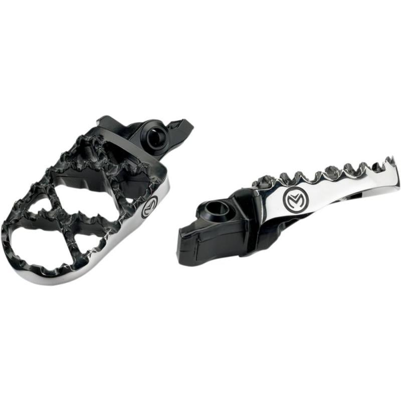 Repose-pieds Moose Racing Hybrid Suzuki 125 RM 91-02 inox (déport 1,