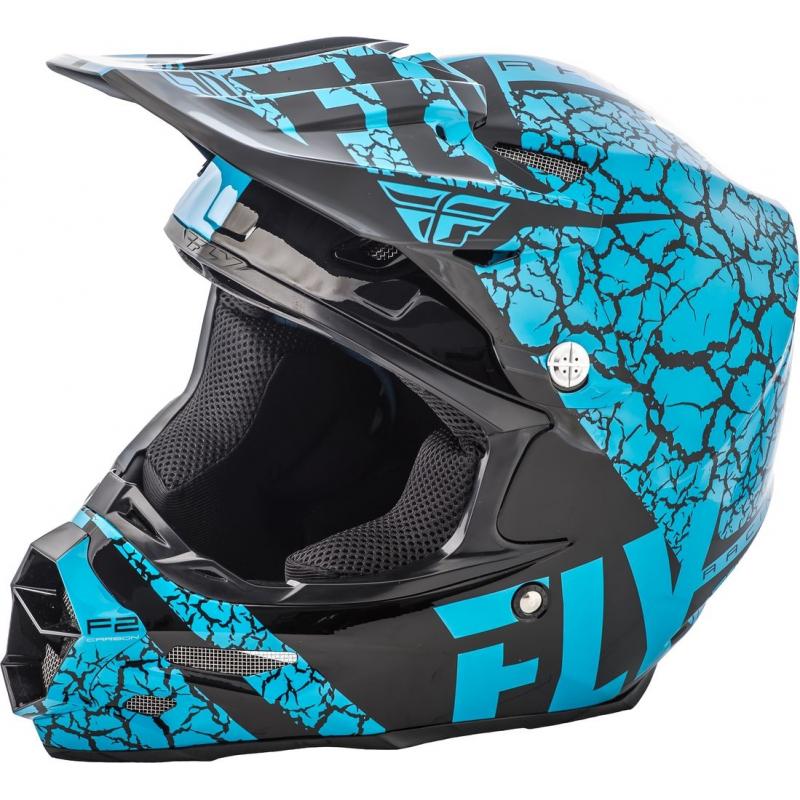 Casque cross Fly Racing F2 Carbon Fracture noir/bleu- S