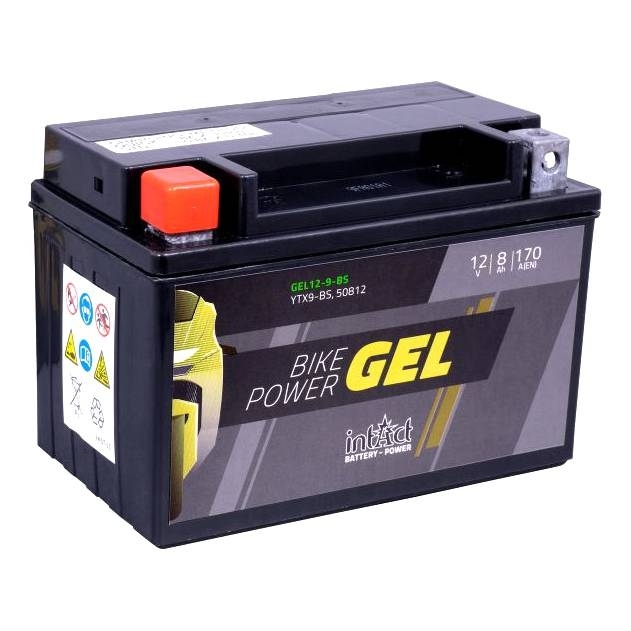 Batterie intact GEL YTX9-BS 12V 8Ah prête à l'emploi - Pièces Electrique  sur La Bécanerie