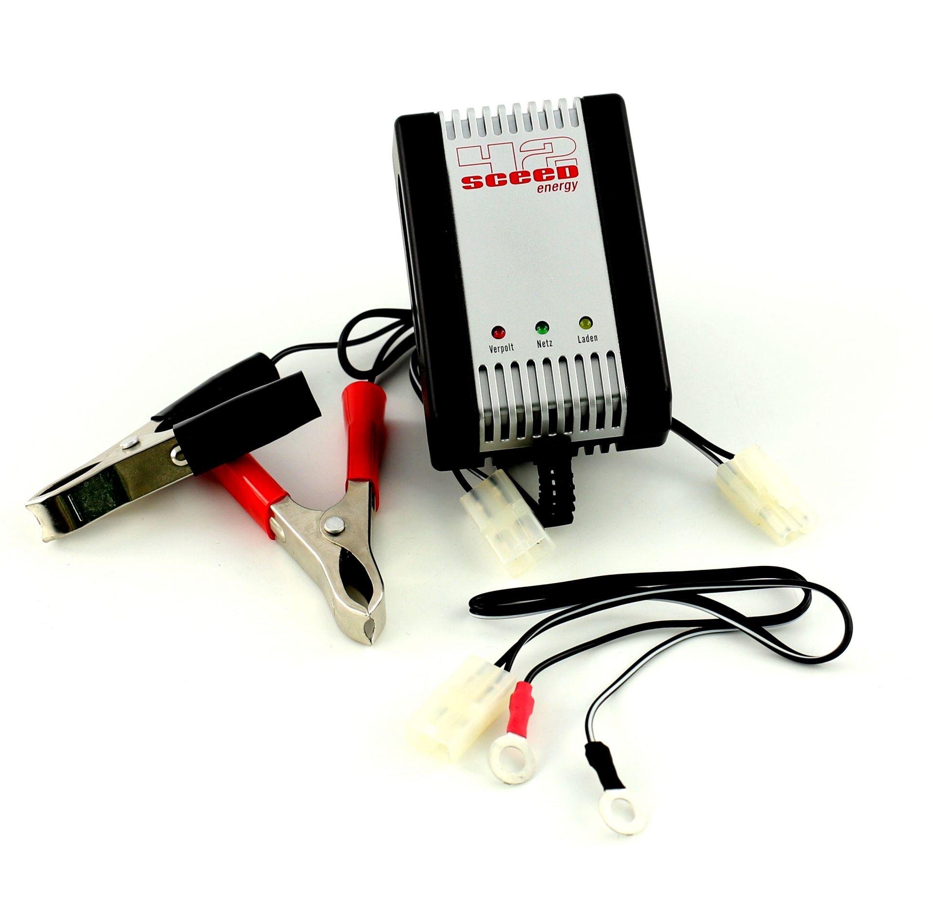 Chargeur batterie 1Tek Origine AL 800 2V, 6V, 12V, 0,8A. Cable