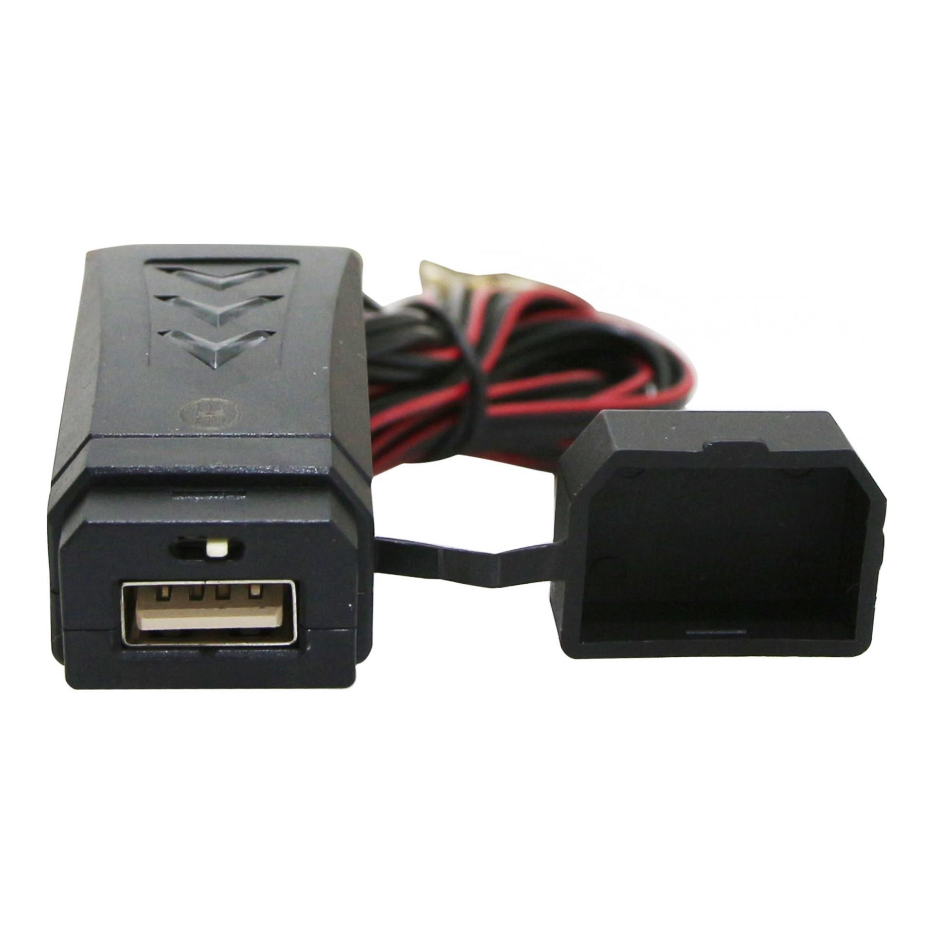 Chargeur USB étanche 12V 2a avec interrupteur et fixation au guidon -  Pièces Electrique sur La Bécanerie