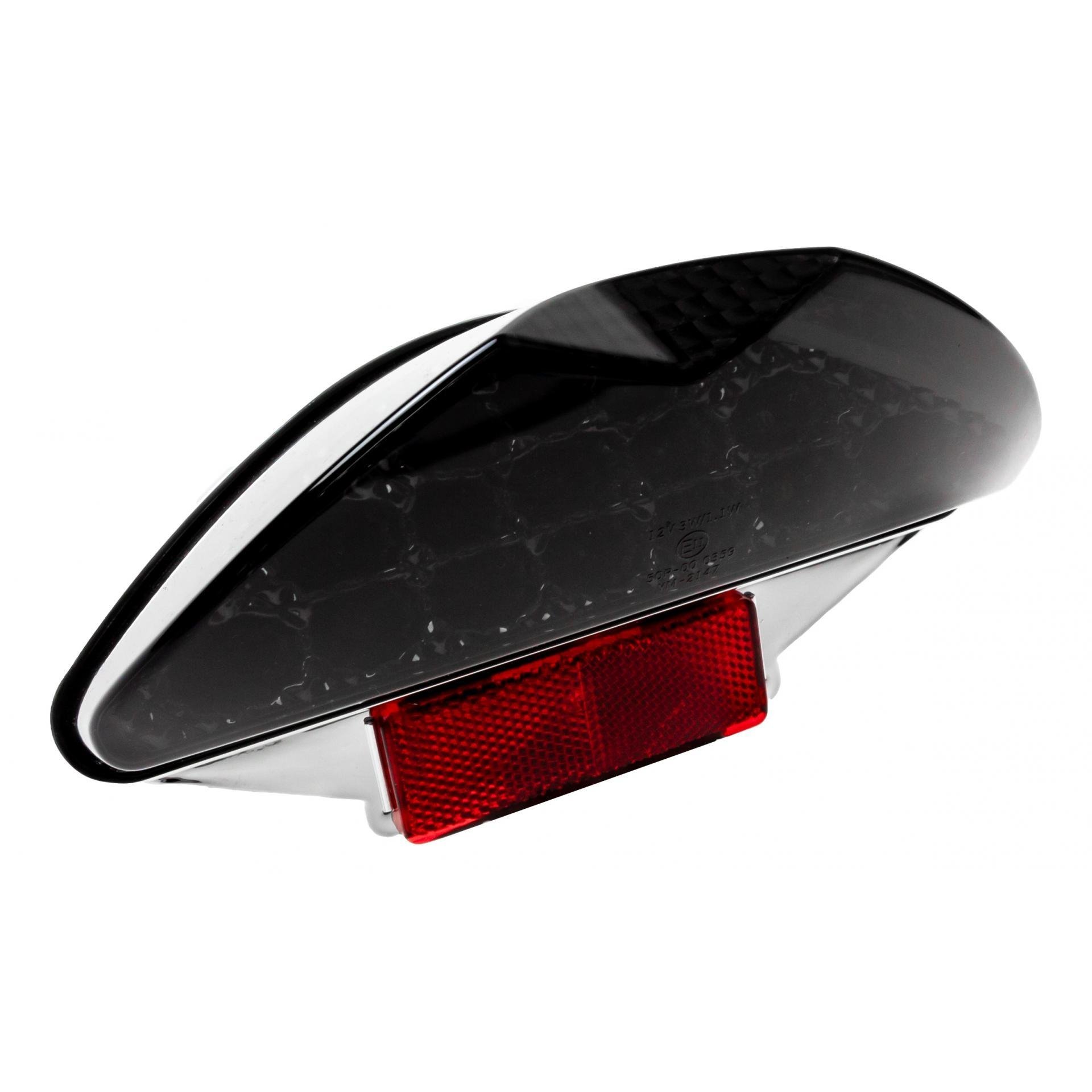 Clignotant Moto LED Adaptable Homologué + Feu Arrière Noir