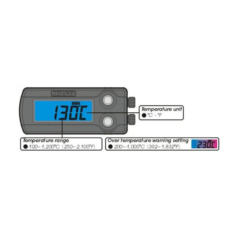 Compteur de température Koso I-Gear affichable bleu - Pièces Electrique sur  La Bécanerie