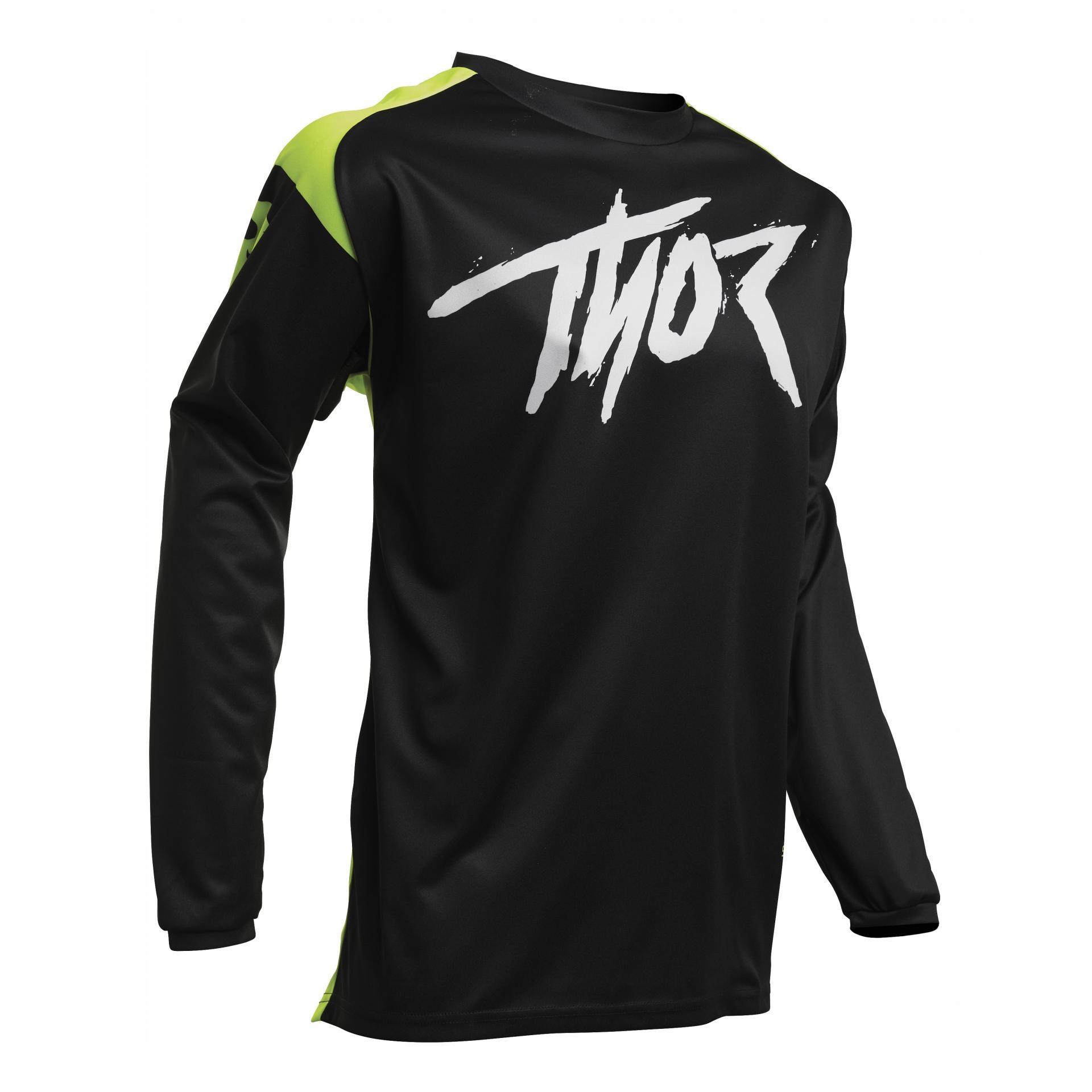 Bleu//Vert Thor Maillot Cross Enfant Sector Blade Taille XS