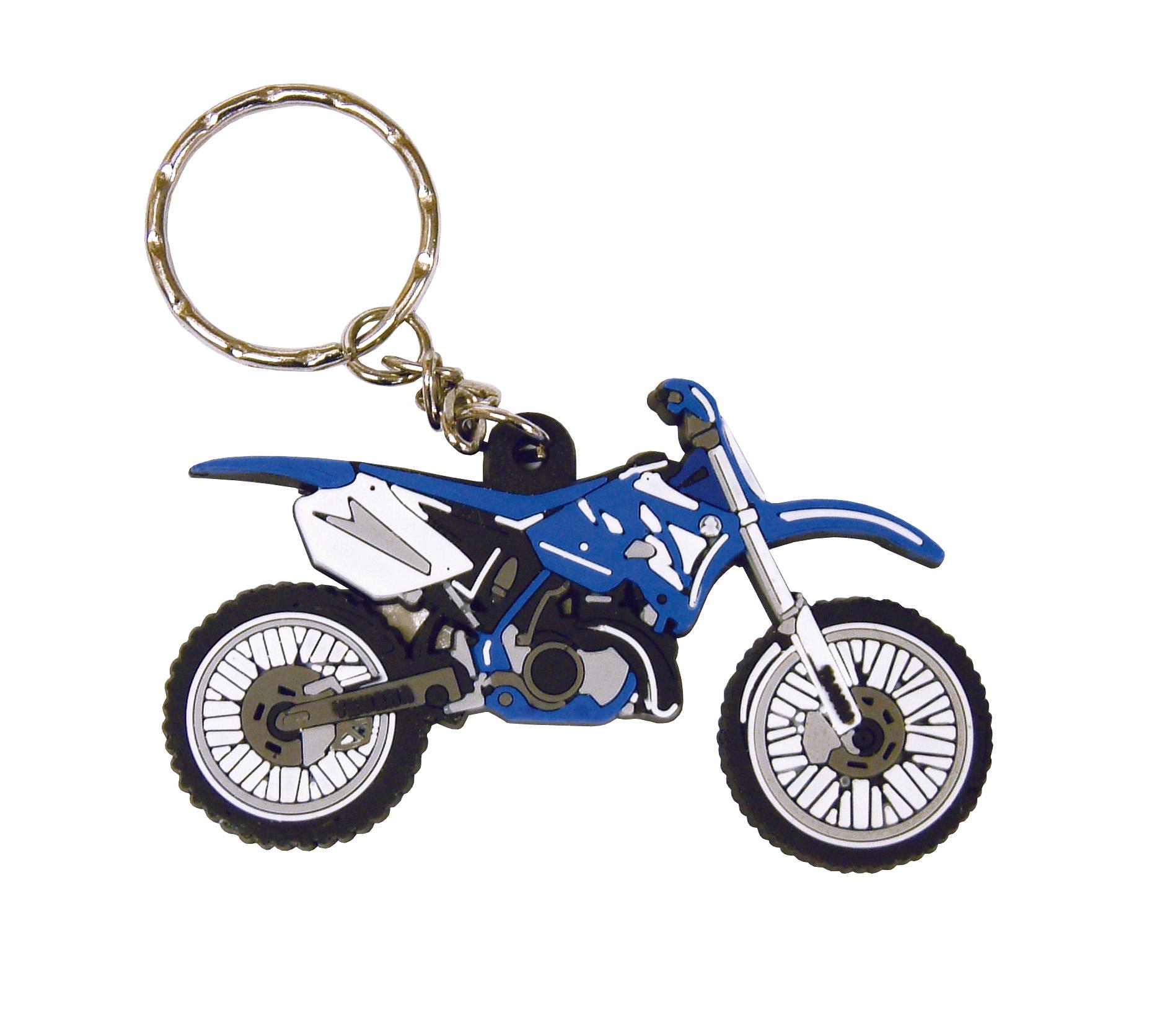 porte clé moto caoutchouc Yamaha bleu