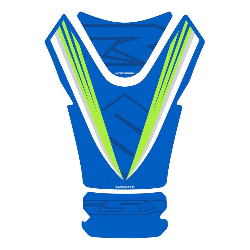 Protection de réservoir Motografix bleu Suzuki GSXR 1000 3 pièces