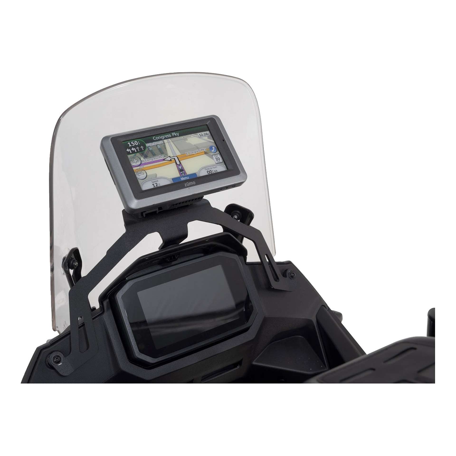 Supporto Telefono Per Moto GPS Per Honda XL750 Transalp 2023-2024 | Staffa Manubrio 12/22mm In Metallo Nero
