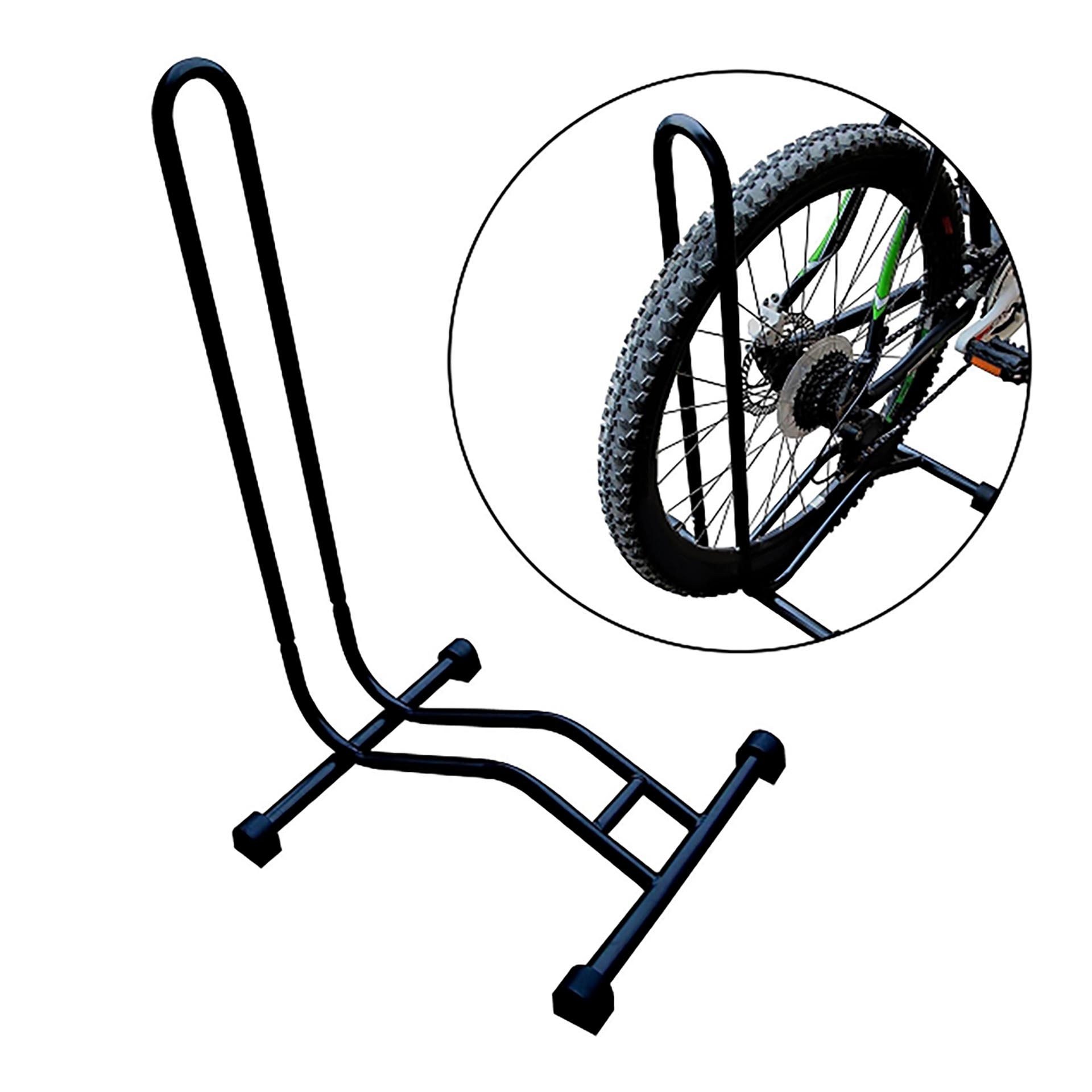 Support vélo noir sur axe de roue arrière - Outillage et entretien