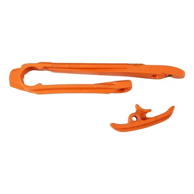 Kit patin de bras oscillant et patin de chaîne inférieur UFO KTM 450 EXC-R 2012 orange (orange KTM 9