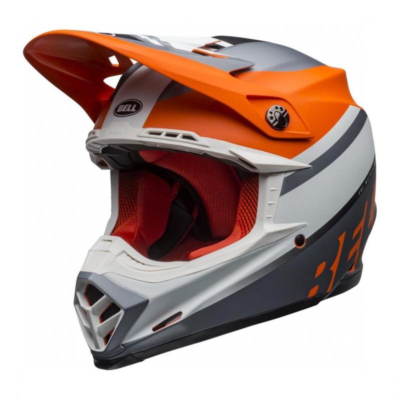 Casque cross Bell Moto-9 Mips Prophecy mat orange/noir/gris- S