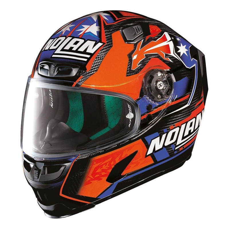 Casque intégral X-Lite X803 Ultra Carbon Réplica C.Stoner bleu/rouge