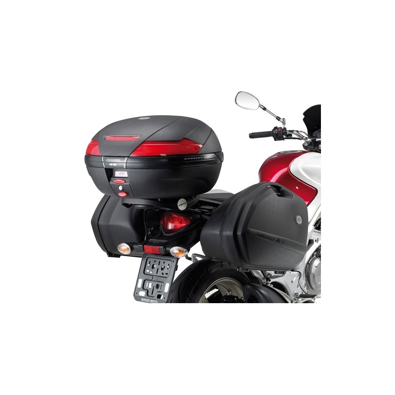 Support spécifique et platine Kappa pour top case Monokey Suzuki 650