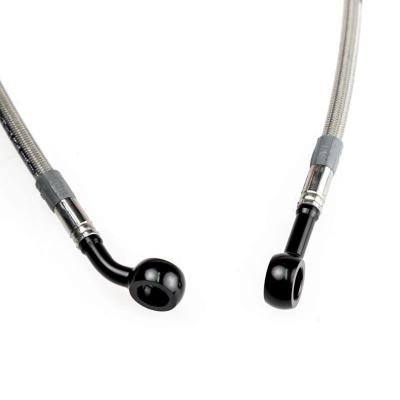 Kit durites de frein avant aviation inox raccords noirs montage direct Suzuki GSX-R750 90-91