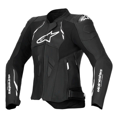 Blouson cuir femme Alpinestars Stella Dusk black/white