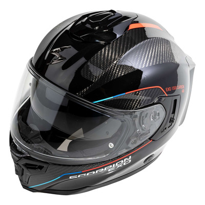 Casque intégral Scorpion Exo-1500 Carbon Air Mundi noir/rouge