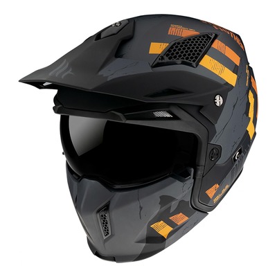 Casque transformable MT Helmets Streetfighter SV Skull gris mat