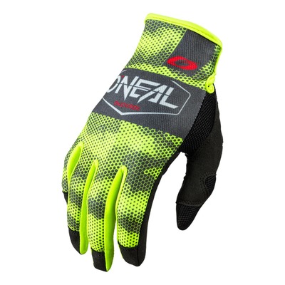 Gants cross O'Neal Mayhem Covert charcoal/jaune fluo
