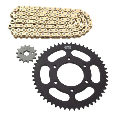 Kit chaîne EK/PBR 14x52-130m chaîne 428 SHDR or couronne acier Yamaha YZF-R125 19-26