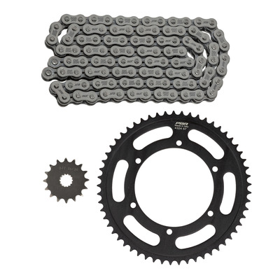 Kit chaîne EK/PBR 16x57-136m chaîne 428 DEH acier couronne acier Yamaha TDR 125 94-02