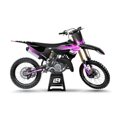 Kit déco La Bécanerie Factory violet/noir brillant Yamaha YZ 125/250 22-23