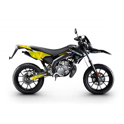 Kit déco La Bécanerie Team Edition noir/jaune holographique Derbi DRD X-treme/Gilera SMT