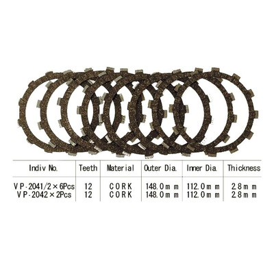 Kit disques d'embrayage garnis Kyoto Yamaha XT 600 E 86-03