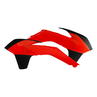 Ouïes de Radiateur ACERBIS Orange Fluo / Noir - KTM EXC / EXCF 14-16