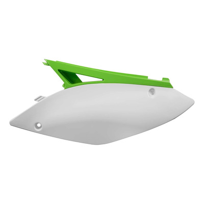 Plaques Latérales ACERBIS Blanc / Vert - Kawasaki 250 KXF 09-12
