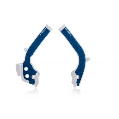 Protection de cadre Acerbis X-grip KTM 250 SX 16/17 Blanc/Bleu Brillant