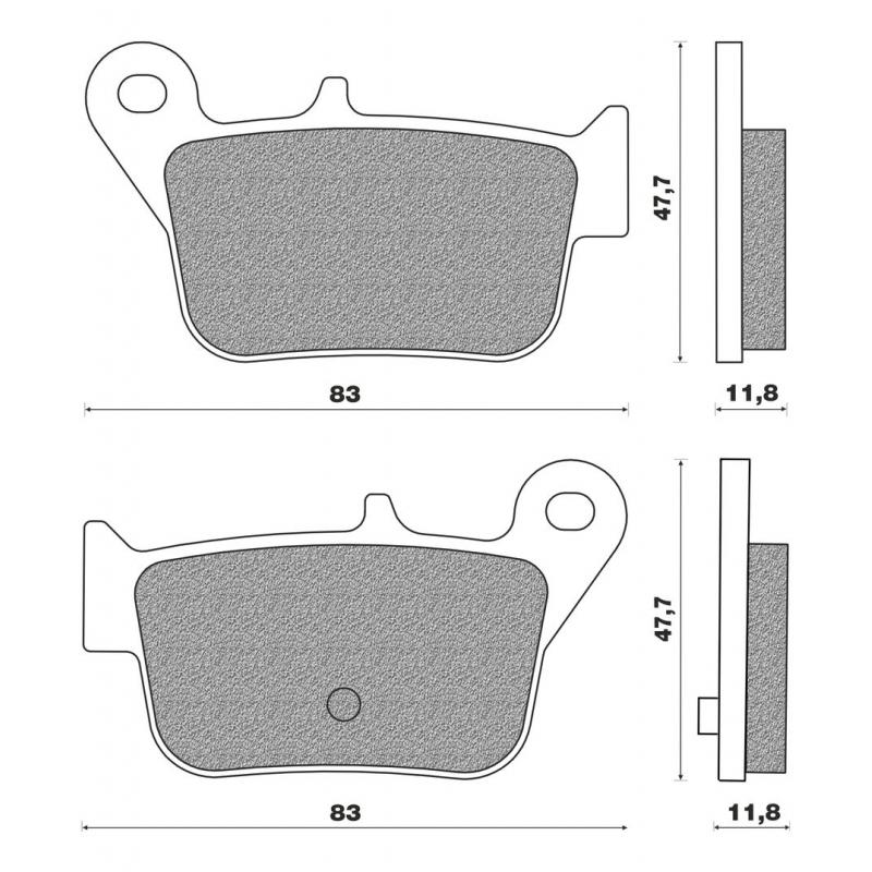 Plaquettes de frein arrière Newfren FD0490BE pour Sym 400 Maxsym 11-
