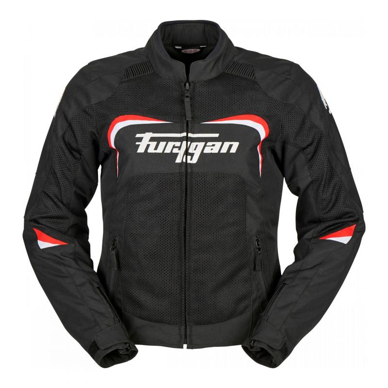 Blouson textile femme Furygan Cyane Vented noir/blanc/rouge- M