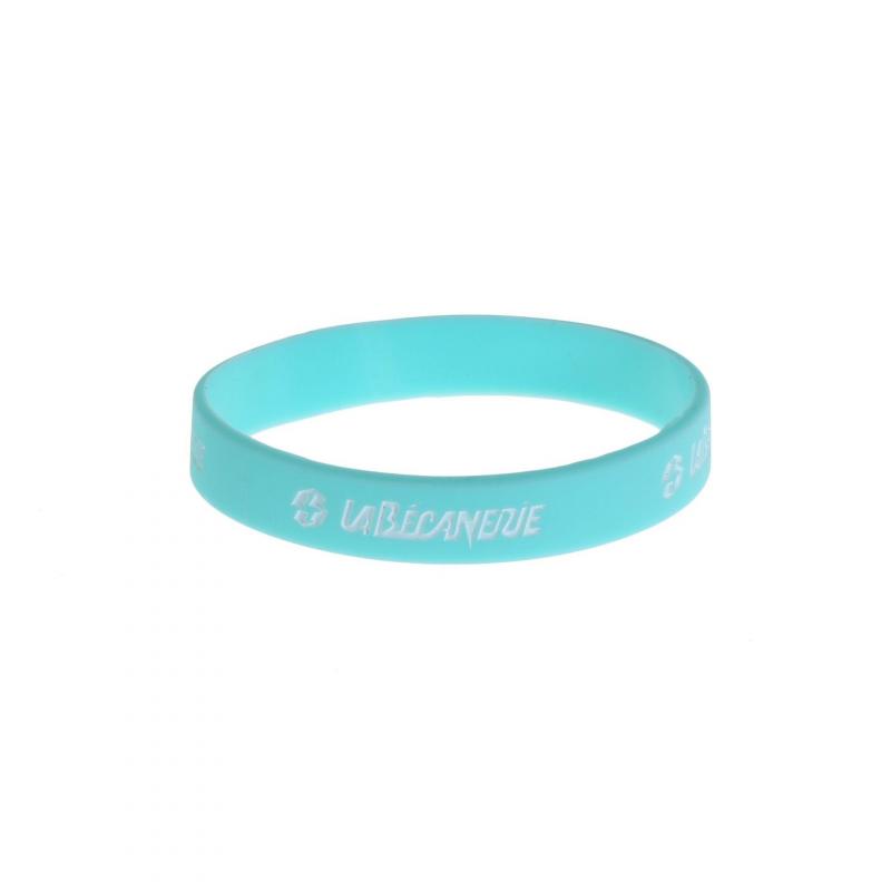 Bracelet silicone La Bécanerie bleu/blanc