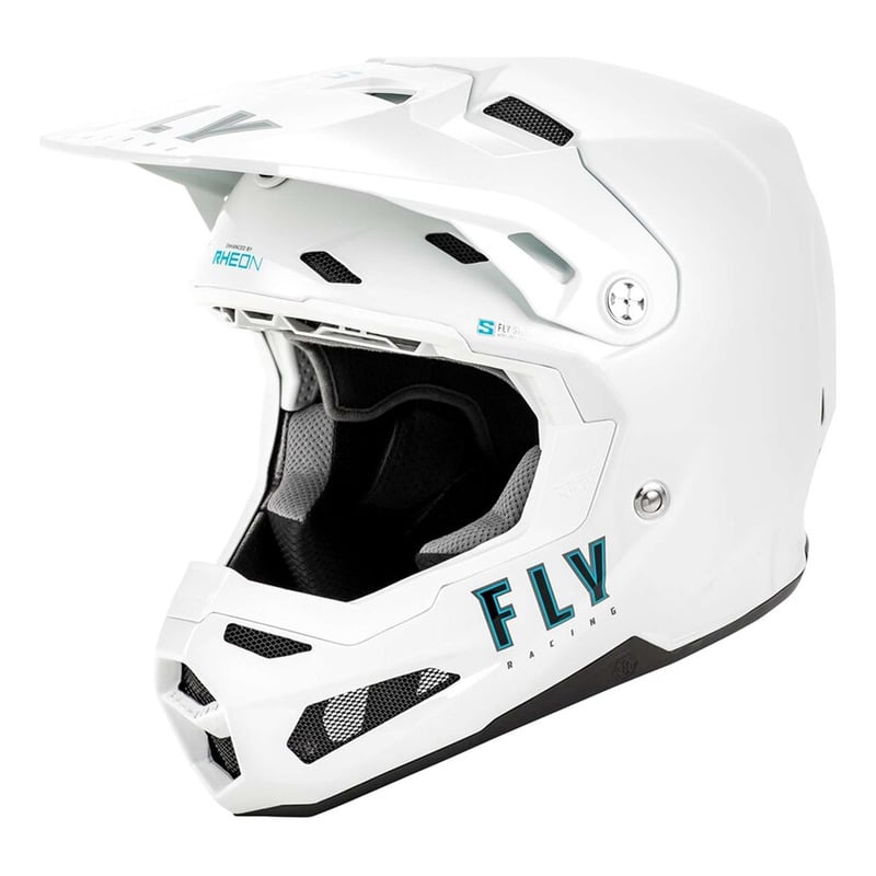 Casque cross Fly Racing Formula S Carbon Solid blanc