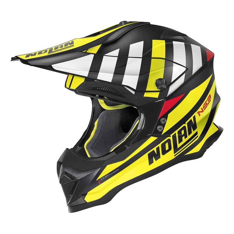 Casque cross Nolan N53 Cliffjumper Mat noir/jaune/blanc- 2XS