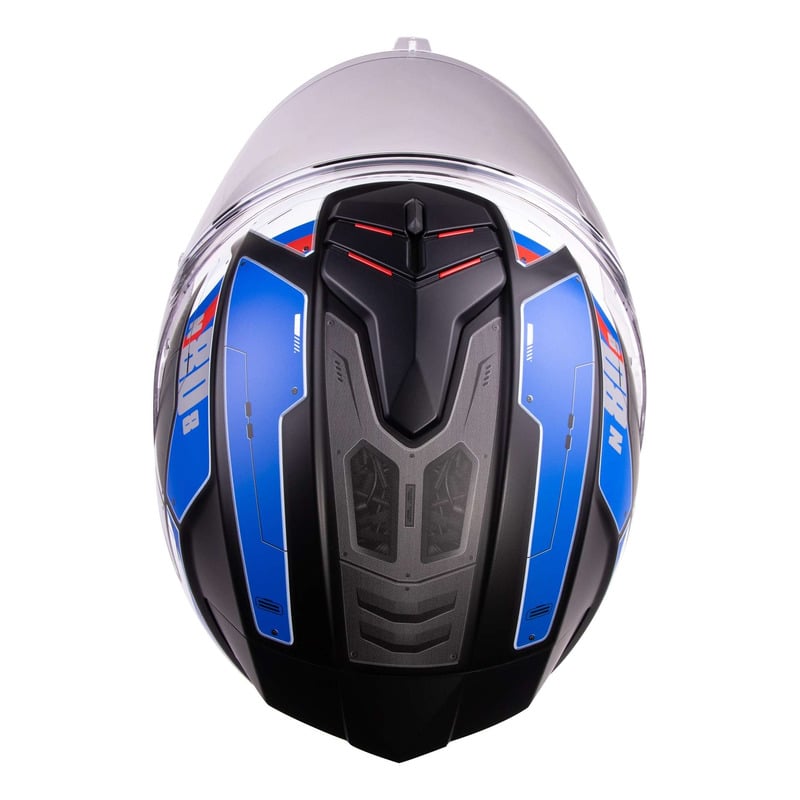 Casque intégral Nolan N80 8 Starscream N Com bleu blanc rouge mat