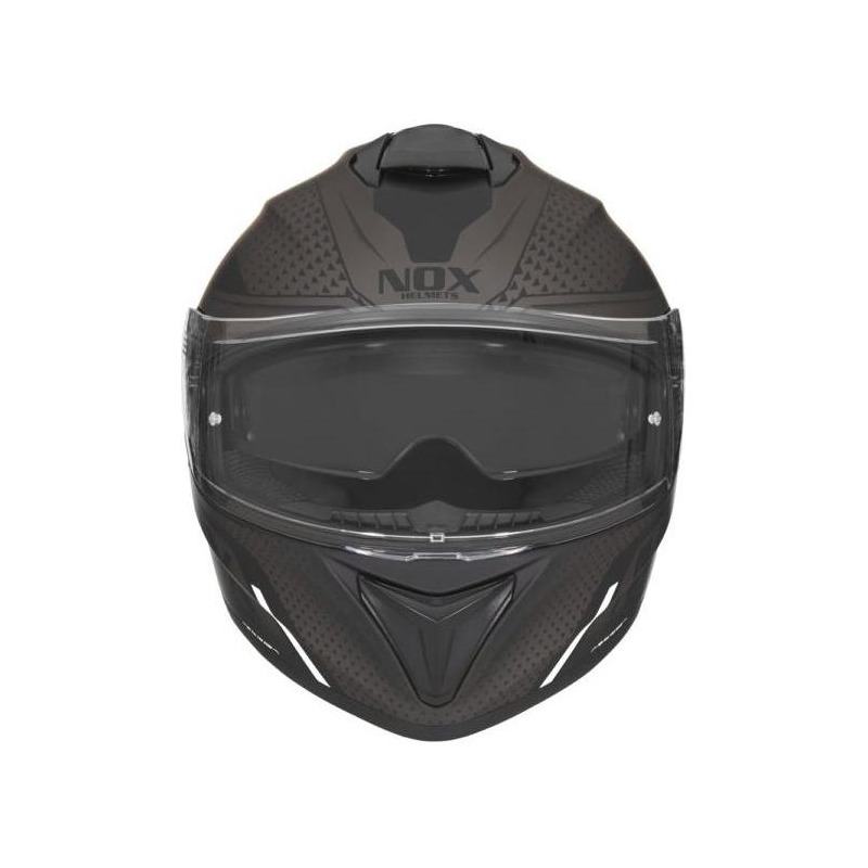Casque Nox N918 blanc perle, casque moto intégral