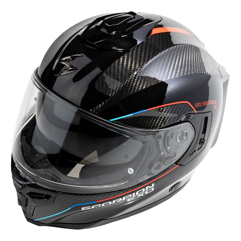 Casque intégral Scorpion Exo-1500 Carbon Air Mundi noir/rouge