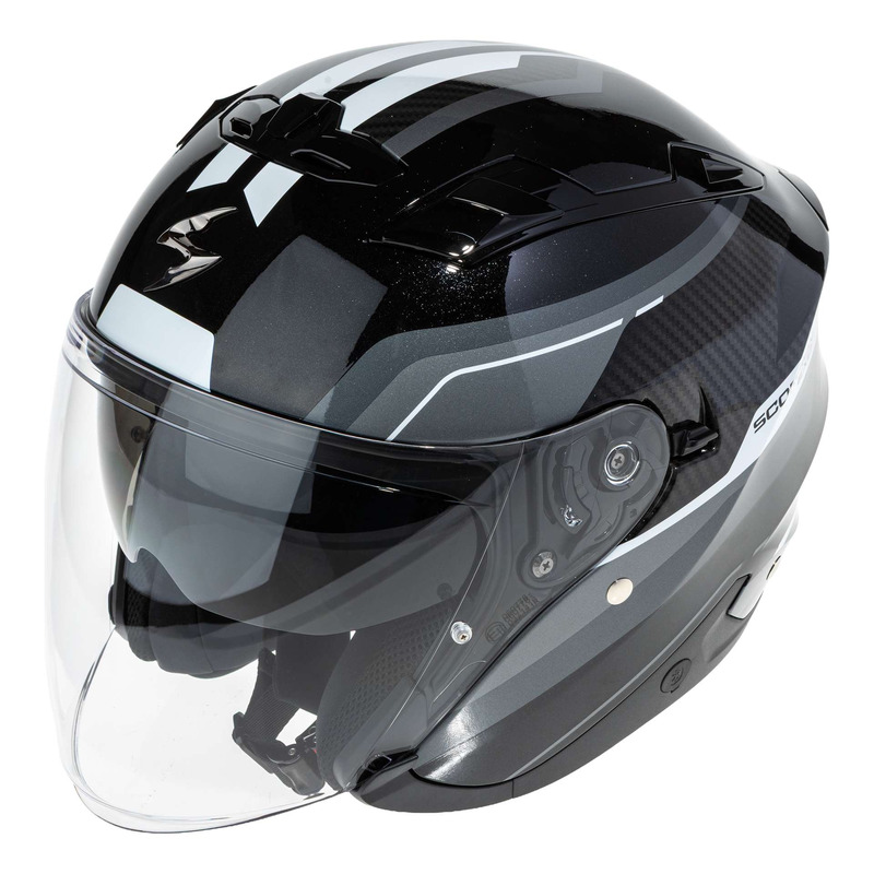 Casque jet Scorpion Exo-230 Hipe noir/argent