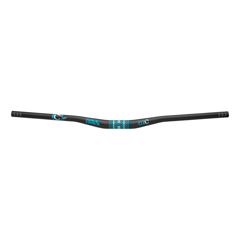 Cintre relevé 19mm Race Face SixC carbone 31,8mm x 785mm - turquoise