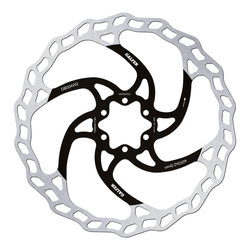 Disque de frein vélo Galfer Wave Fixe Ø203mm ép.2mm (fixation 6 tro
