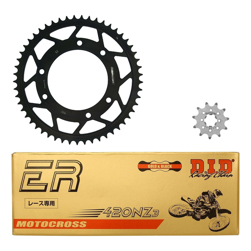 Kit chaÃ®ne DID type TT attache rapide pour Derbi 50 Senda R DRD Racin