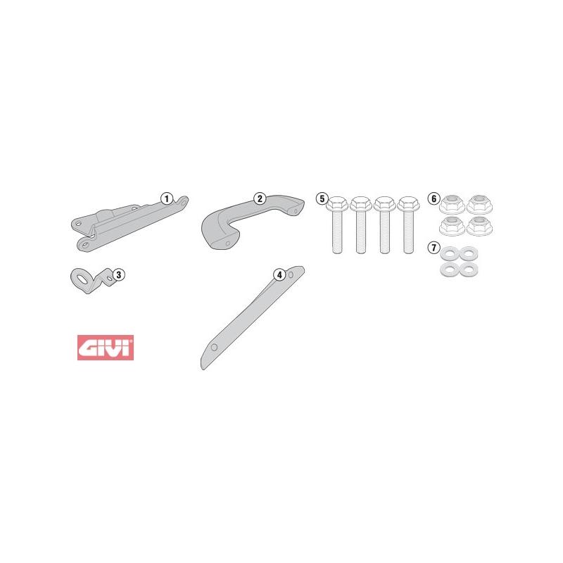 Kit de montage supports valises latérales sans support de top case Gi