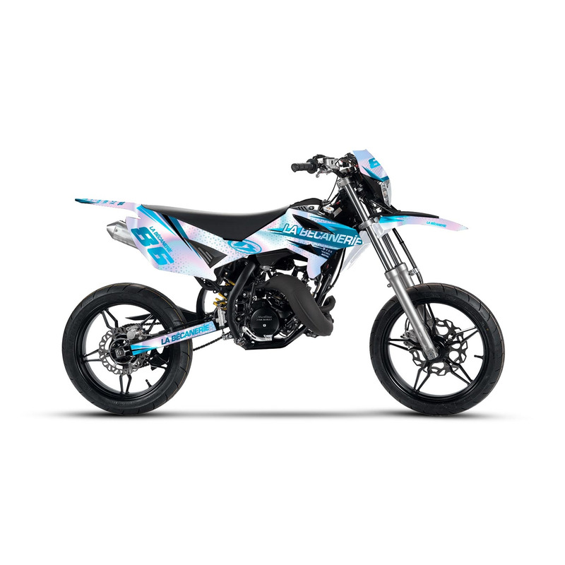 Kit déco La Bécanerie Eighty-six turquoise/blanc holographique Beta