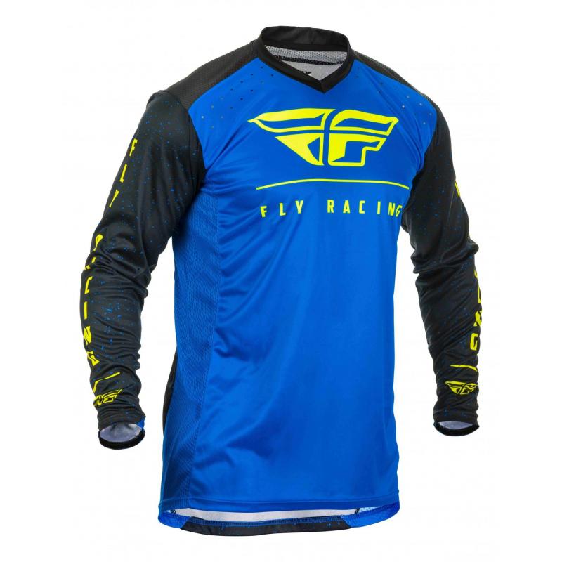 Maillot cross Fly Racing Lite Hydrogen bleu/noir/jaune fluo- L