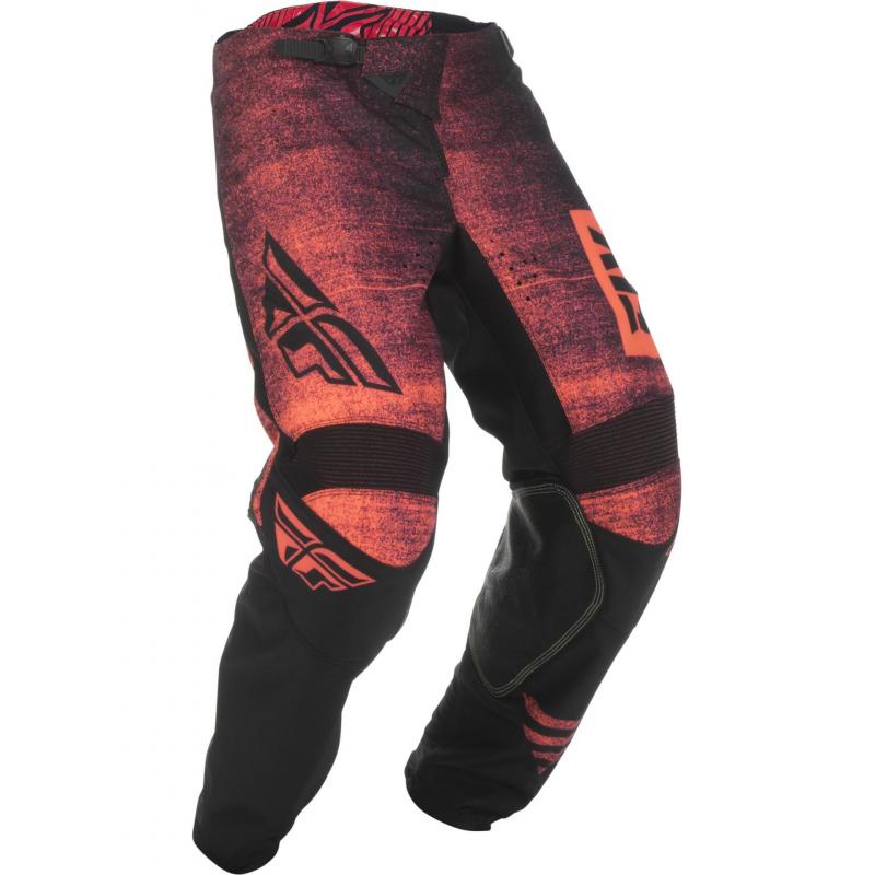 Pantalon cross enfant Fly Racing Kinetic Noiz rouge/noir- US-18