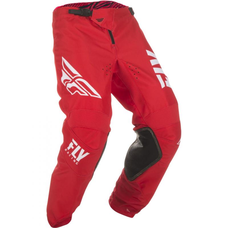 Pantalon cross Fly Racing Kinetic Shield rouge/blanc- US-28