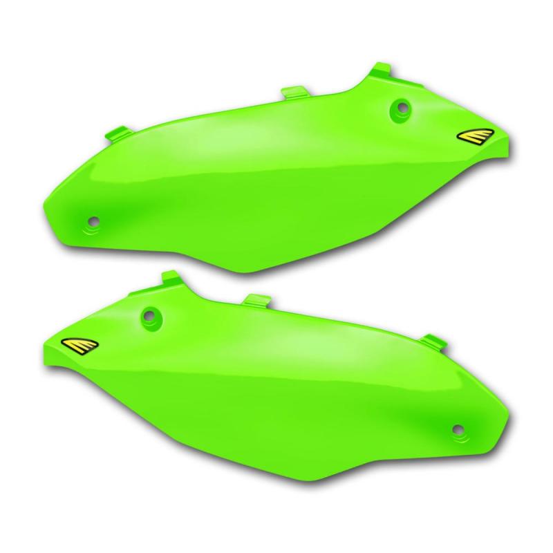 Plaques numéro latérales Cycra Kawasaki 450 KX-F 13-15 vert fluo