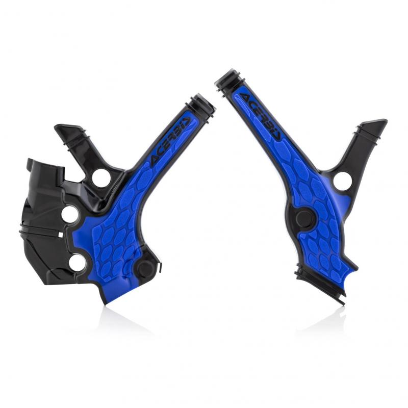 Protection de cadre Acerbis X-Grip Yamaha 65 YZ 19-21 Noir/Bleu Brillant