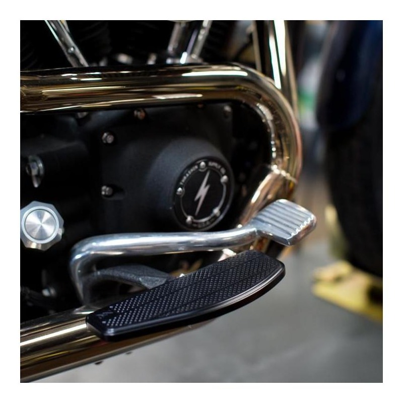 Repose-pieds large CNC MX Bobber & Chopper compatible avec Harley Dyna Sportster Fatboy Iron 883, repose-pieds de moto Doré