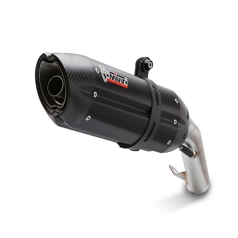 Silencieux double MIVV Suono Steel Black / casquette carbone KTM 990 S